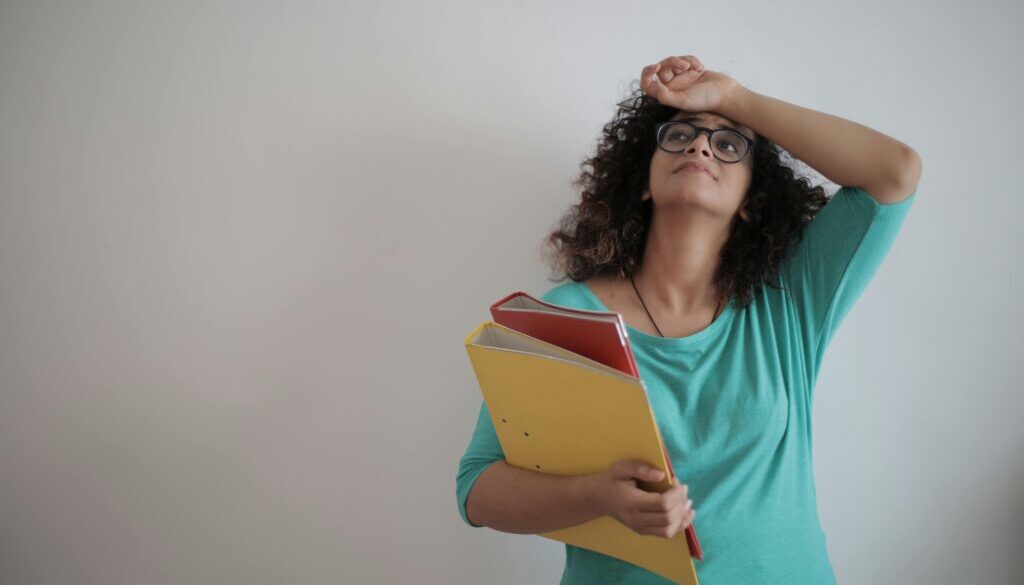 Stressed person managing diabetes, seeking stress relief strategies